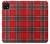 W2374 Motif Tartan Rouge Etui Coque Housse et Flip Housse Cuir pour Samsung Galaxy A22 5G