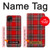 W2374 Motif Tartan Rouge Etui Coque Housse et Flip Housse Cuir pour Samsung Galaxy A22 5G