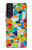 W3391 Art abstrait carreaux de mosaïque graphique Etui Coque Housse et Flip Housse Cuir pour Samsung Galaxy S21 FE 5G