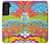 W3407 hippie Art Etui Coque Housse et Flip Housse Cuir pour Samsung Galaxy S21 FE 5G