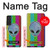 W3437 Extraterrestre Aucun signal Etui Coque Housse et Flip Housse Cuir pour Samsung Galaxy S21 FE 5G