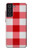 W3535 Rouge vichy Etui Coque Housse et Flip Housse Cuir pour Samsung Galaxy S21 FE 5G