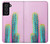 W3673 Cactus Etui Coque Housse et Flip Housse Cuir pour Samsung Galaxy S21 FE 5G