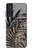 W3692 Feuilles de palmier gris noir Etui Coque Housse et Flip Housse Cuir pour Samsung Galaxy S21 FE 5G