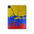 W3306 Colombie Drapeau de football graphique Millésime Tablet Etui Coque Housse pour iPad Pro 12.9 (2022, 2021, 2020, 2018), Air 13 (2024)