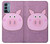 W3269 Porc Dessin animé Etui Coque Housse et Flip Housse Cuir pour OnePlus Nord N200 5G