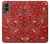 W3354 Rouge classique Bandana Etui Coque Housse et Flip Housse Cuir pour OnePlus Nord 2 5G