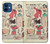 W3820 Poupée de papier de mode de cow-girl vintage Etui Coque Housse et Flip Housse Cuir pour iPhone 12 mini