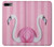 W3805 Flamant Rose Pastel Etui Coque Housse et Flip Housse Cuir pour iPhone 7 Plus, iPhone 8 Plus