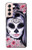 W3821 Sugar Skull Steampunk Fille Gothique Etui Coque Housse et Flip Housse Cuir pour Samsung Galaxy S21 5G