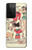 W3820 Poupée de papier de mode de cow-girl vintage Etui Coque Housse et Flip Housse Cuir pour Samsung Galaxy S21 Ultra 5G