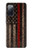 W3804 Graphique de drapeau de ligne rouge en métal de pompier Etui Coque Housse et Flip Housse Cuir pour Samsung Galaxy S20 FE