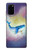 W3802 Rêve Baleine Pastel Fantaisie Etui Coque Housse et Flip Housse Cuir pour Samsung Galaxy S20 Plus, Galaxy S20+