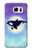 W3807 Killer Whale Orca Lune Pastel Fantaisie Etui Coque Housse et Flip Housse Cuir pour Samsung Galaxy S7