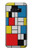 W3814 Composition de dessin au trait Piet Mondrian Etui Coque Housse et Flip Housse Cuir pour Note 8 Samsung Galaxy Note8