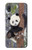 W3793 Peinture de neige mignon bébé panda Etui Coque Housse et Flip Housse Cuir pour Samsung Galaxy A10e