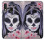 W3821 Sugar Skull Steampunk Fille Gothique Etui Coque Housse et Flip Housse Cuir pour Samsung Galaxy A20e