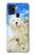 W3794 Ours polaire arctique amoureux de la peinture de phoque Etui Coque Housse et Flip Housse Cuir pour Samsung Galaxy A21s