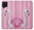 W3805 Flamant Rose Pastel Etui Coque Housse et Flip Housse Cuir pour Samsung Galaxy A22 4G