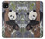 W3793 Peinture de neige mignon bébé panda Etui Coque Housse et Flip Housse Cuir pour Samsung Galaxy A22 5G