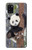 W3793 Peinture de neige mignon bébé panda Etui Coque Housse et Flip Housse Cuir pour Samsung Galaxy A31