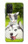 W3795 Peinture Husky Sibérien Ludique Chaton Grincheux Etui Coque Housse et Flip Housse Cuir pour Samsung Galaxy A32 5G