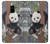 W3793 Peinture de neige mignon bébé panda Etui Coque Housse et Flip Housse Cuir pour Samsung Galaxy A8 (2018)