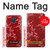 W3817 Motif de fleurs de cerisier floral rouge Etui Coque Housse et Flip Housse Cuir pour Samsung Galaxy A6 (2018)