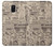 W3819 Papier Vintage rétro Etui Coque Housse et Flip Housse Cuir pour Samsung Galaxy A6+ (2018), J8 Plus 2018, A6 Plus 2018