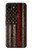 W3804 Graphique de drapeau de ligne rouge en métal de pompier Etui Coque Housse et Flip Housse Cuir pour Google Pixel 3a