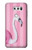 W3805 Flamant Rose Pastel Etui Coque Housse et Flip Housse Cuir pour LG V30, LG V30 Plus, LG V30S ThinQ, LG V35, LG V35 ThinQ