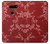 W3817 Motif de fleurs de cerisier floral rouge Etui Coque Housse et Flip Housse Cuir pour LG V30, LG V30 Plus, LG V30S ThinQ, LG V35, LG V35 ThinQ