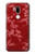 W3817 Motif de fleurs de cerisier floral rouge Etui Coque Housse et Flip Housse Cuir pour LG G7 ThinQ