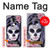 W3821 Sugar Skull Steampunk Fille Gothique Etui Coque Housse et Flip Housse Cuir pour LG G7 ThinQ