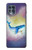 W3802 Rêve Baleine Pastel Fantaisie Etui Coque Housse et Flip Housse Cuir pour Motorola Edge S