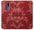 W3817 Motif de fleurs de cerisier floral rouge Etui Coque Housse et Flip Housse Cuir pour Nokia 2.4