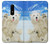 W3794 Ours polaire arctique amoureux de la peinture de phoque Etui Coque Housse et Flip Housse Cuir pour OnePlus 6