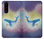 W3802 Rêve Baleine Pastel Fantaisie Etui Coque Housse et Flip Housse Cuir pour Sony Xperia 5 III