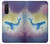 W3802 Rêve Baleine Pastel Fantaisie Etui Coque Housse et Flip Housse Cuir pour Sony Xperia 5 II