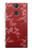 W3817 Motif de fleurs de cerisier floral rouge Etui Coque Housse et Flip Housse Cuir pour Sony Xperia XA2