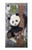 W3793 Peinture de neige mignon bébé panda Etui Coque Housse et Flip Housse Cuir pour Sony Xperia XA1