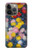 W3342 Claude Monet Chrysanthèmes Etui Coque Housse et Flip Housse Cuir pour iPhone 13 Pro