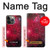 W3368 Zodiaque Rouge Galaxie Etui Coque Housse et Flip Housse Cuir pour iPhone 13 Pro