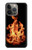 W3379 Cadre d'incendie Etui Coque Housse et Flip Housse Cuir pour iPhone 13 Pro