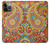 W3402 Floral Paisley Seamless Etui Coque Housse et Flip Housse Cuir pour iPhone 13 Pro