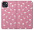 W2858 Motif Flamant rose Etui Coque Housse et Flip Housse Cuir pour iPhone 13 mini