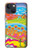 W3407 hippie Art Etui Coque Housse et Flip Housse Cuir pour iPhone 13 mini