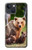W3558 Famille d'ours Etui Coque Housse et Flip Housse Cuir pour iPhone 13 mini