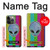 W3437 Extraterrestre Aucun signal Etui Coque Housse et Flip Housse Cuir pour iPhone 13 Pro Max