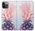 W3711 Ananas rose Etui Coque Housse et Flip Housse Cuir pour iPhone 13 Pro Max
